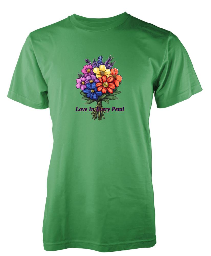 

Pride Love In Every Petal Flowers Rainbow LQBTQ Unique Tshirt Adult and Kids 4XL