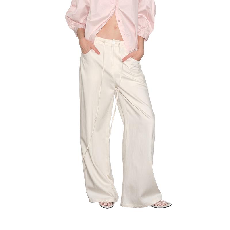 

GREEN BELT Women s Lyocell Cotton Wide-Leg Casual Pants S