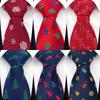 High-Density Festive Christmas Wedding Tie for Groom