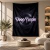 Dekoratives Wandbehang, Tiefviolette Bedruckte Wandkunst, Leichter Wandbehang Für Schlafzimmer-Hintergrund