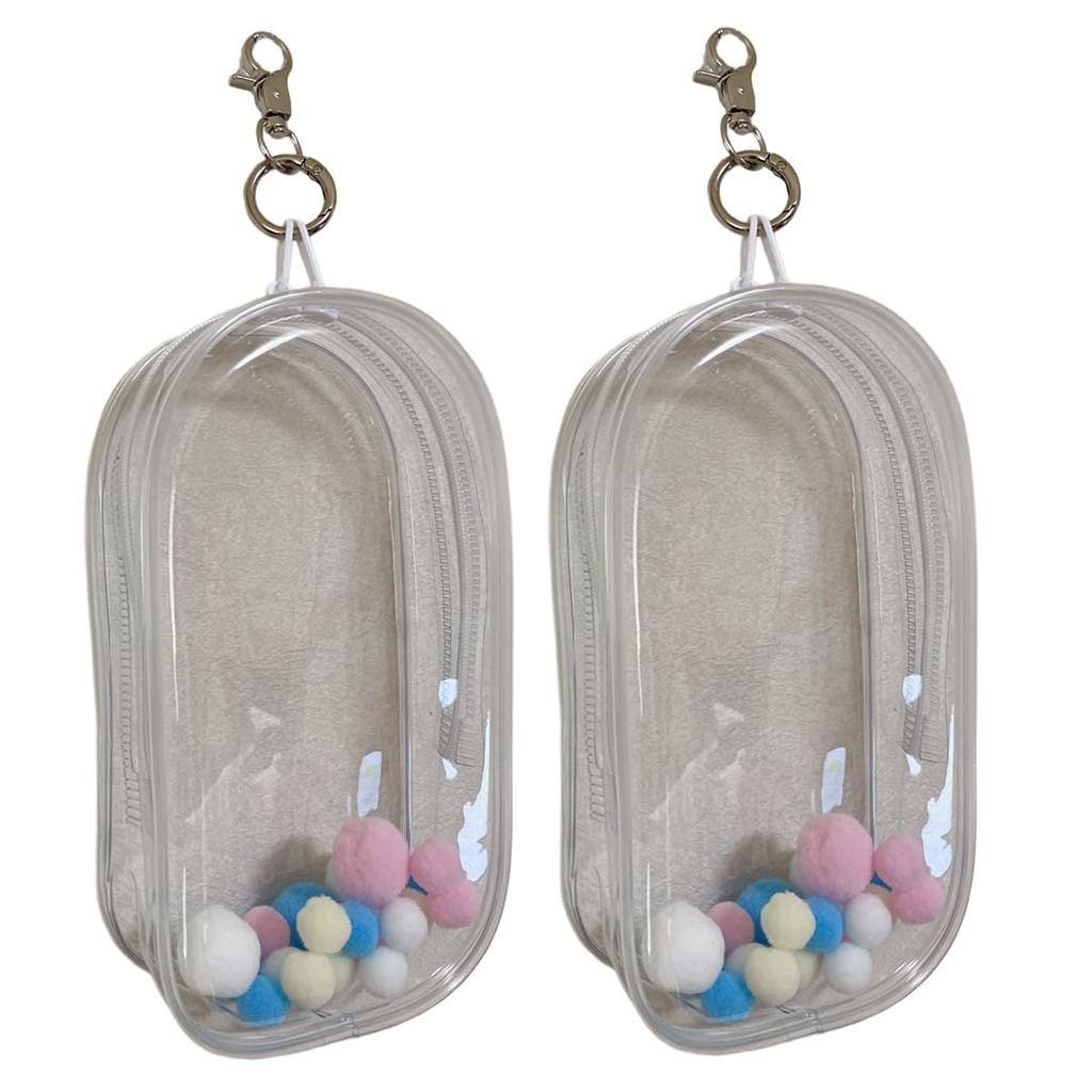 Start Side Oshinui Pouch, Oshinui Pouch, Transparent Ita Bag, Waterproof and Dustproof for Carrying, Doll Bag, Plush Toy, and Outing Display (2 Clear