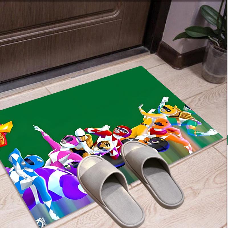 Mighty Morphin Power Rangers Pattern Rug, Indoor/Outdoor Mat, for Picnic, Gameroom, Bedroom, Office, Living Room, Home Decor Carpet, Birthday Gift