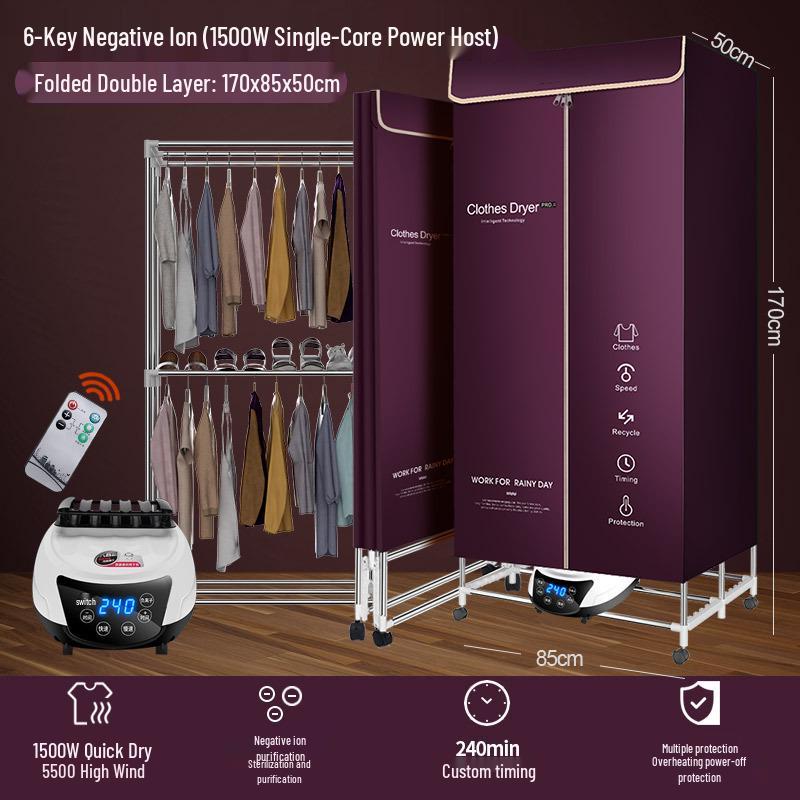 Foldable Household & Dormitory Underwear and Baby Dryer Cabinet & Rack