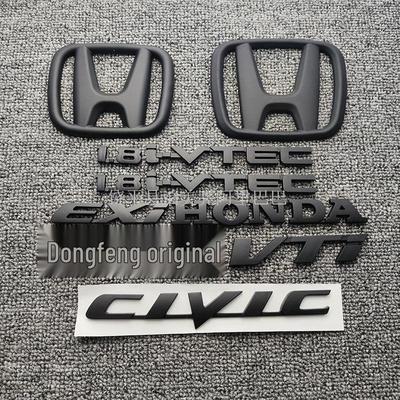 Civic 8e/9e Generatie Zijspatbord Mat Zwart '1.8 i-VTEC' Embleem