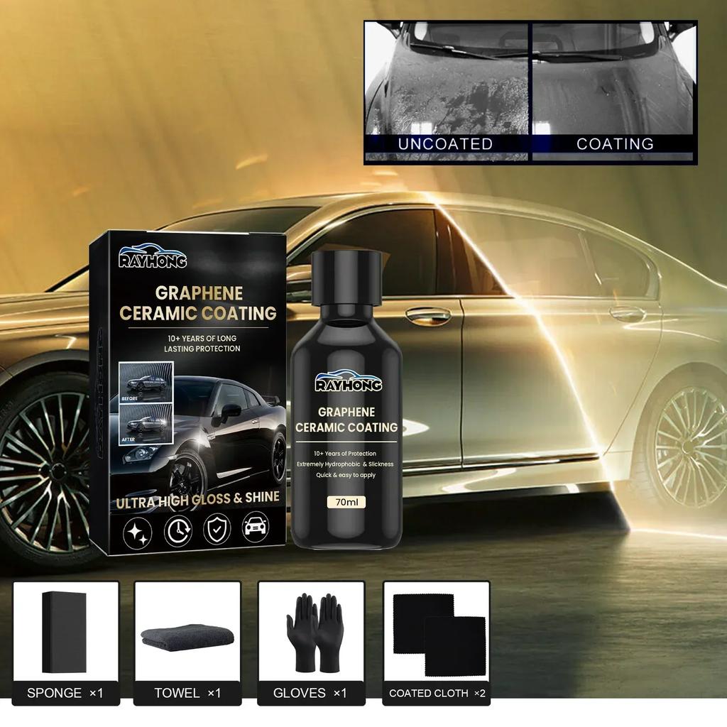 Nano Ceramic Coating Graphene Advanced Technology Super Hydrophobic Maintenance Liquid UV Glow Hydrophobic Paint Protection