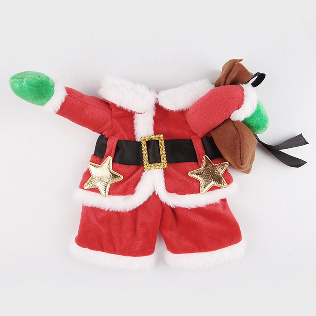 Christmas Dog Costume and Hat Set for All Size Cat Dog Festival Dressingup Suit Party Gathering Outfit Cosplay Accessory