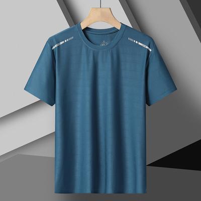 Couple Style Short Sleeved Ice Silk T-shirt, Quick Drying and Breathable T-shirt, Summer Sportswear, Sports Short Sleeved T-shirt