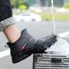 Spring and Autumn Short Rain Shoes Trendy Men's Fashion Rain Boots Urban Outdoor Wading Shoes Waterproof Glue Shoes Fleece Cover Thermal Rubber Shoes