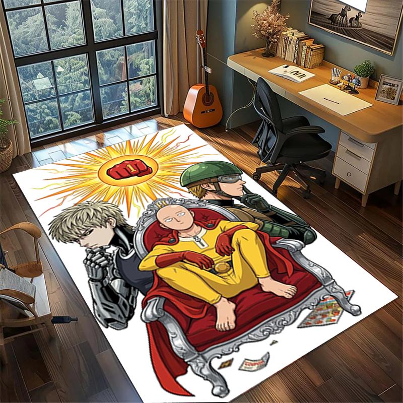 Non Slip Washable Floor Mat "One-Punch Man" Large Area Rug Carpet Bedroom Gamer Room Decor—kwq69