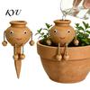 Automatic Drip Irrigation for Small Pots Terracotta Watering Spike, Cute Face Self Plant Insert Potted Pot Waterer Garden Enthusiasts Plants,