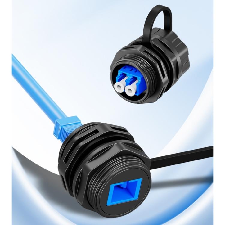 Easy Installation LC Fiber Optics Coupler Connector With Waterproof Cap Perfect For Outdoor Networking Industrial Use