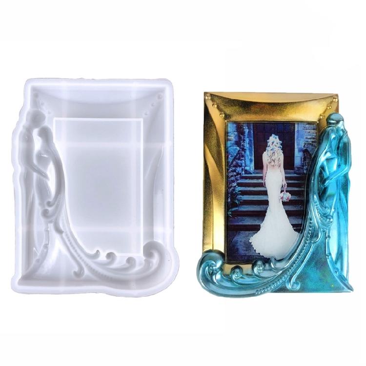 Valentines Day Wedding Photo Frame Crystal Epoxy Mold Couple Pictures Frame Make