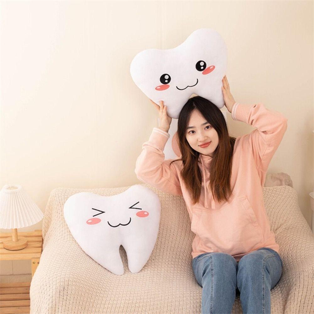 Expression Love Tooth Plush Toys Simulation Teeth Pillow Lovely Teeth Stuffed Doll  Boys Girls