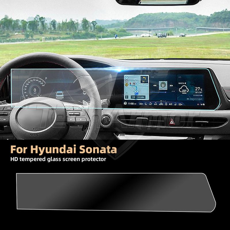 Car Tempered Glass Protective Film For Hyundai Sonata -24 Auto GPS Navigation Screen Protector Display Interior Accessories