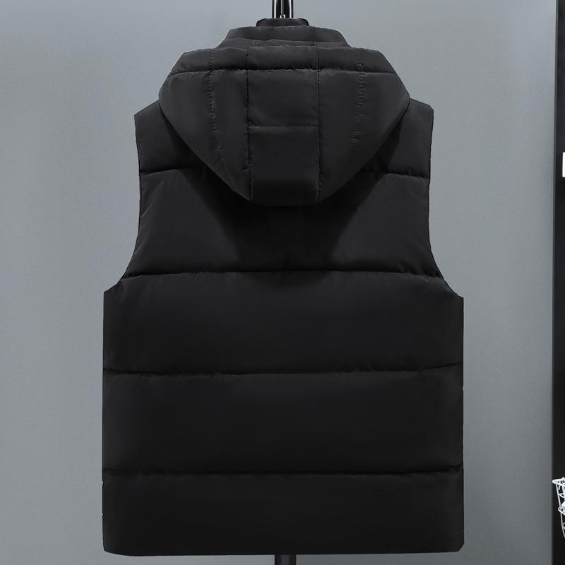Plus Size L-8XL Fashion Men's Winter Sleeveles Jackets Hooded Casual Thick Warm Vests Men Coat