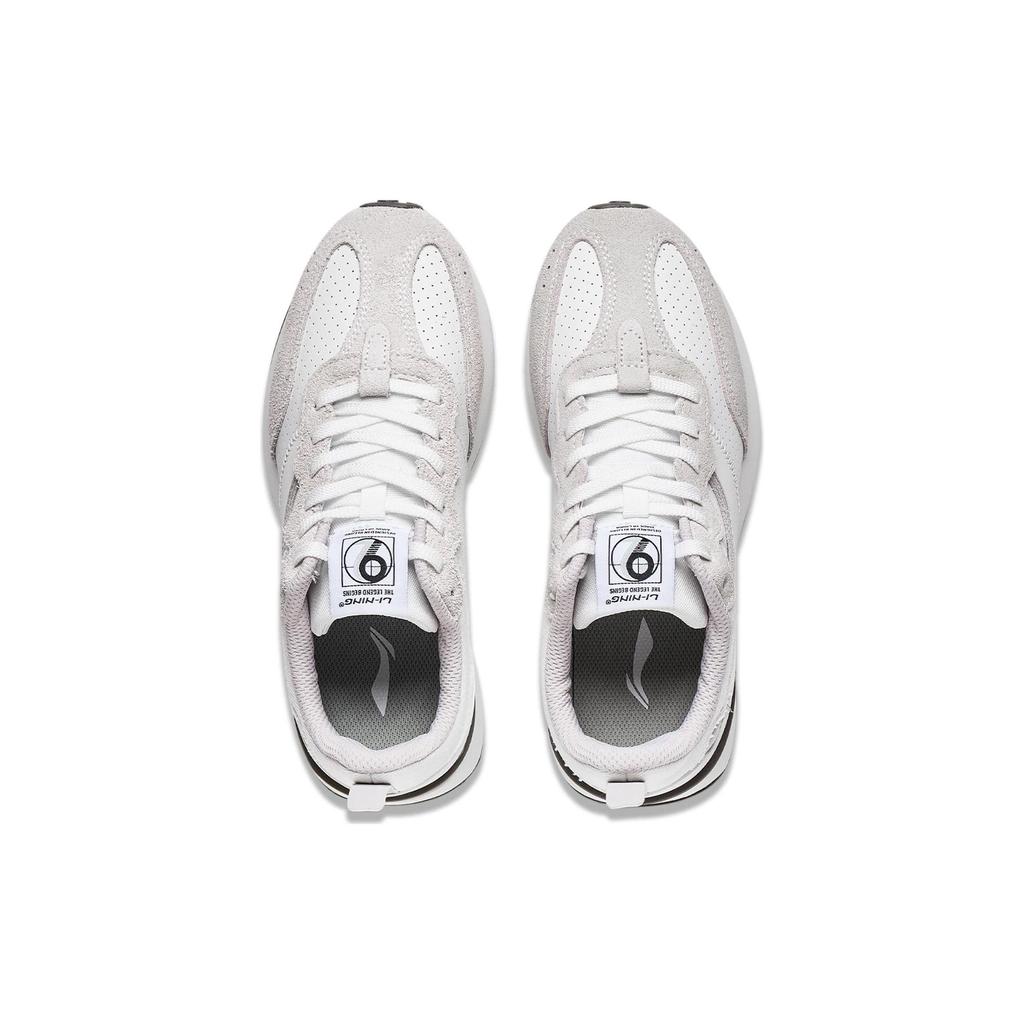 Li Ning Fang Yuan Classic Non-Slip Wear-Resistant Low-Top Sports Casual Shoes Women Sneakers Champagne-White AGCT048-2