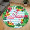 1pc Flamingo Tropical Round Chair Mat Area Rug - Non-Slip, Floor Mat for Office, Bedroom, and Indoor Decor C1125264