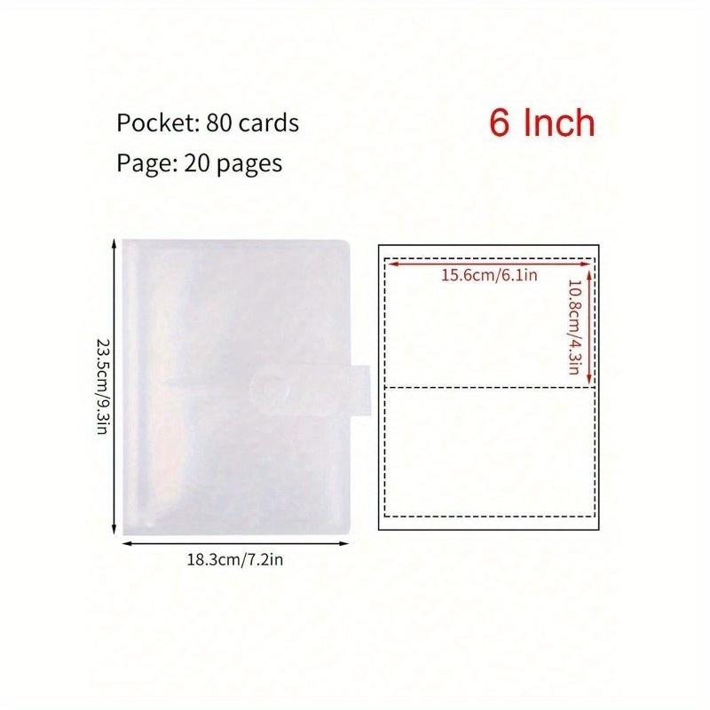 3/4/5/6 Inch 80/160 Slots Transparent Photo Album Idol Photocard Holder Idol Star Card Collect Book Creative Photo Albums Picture Card Holder