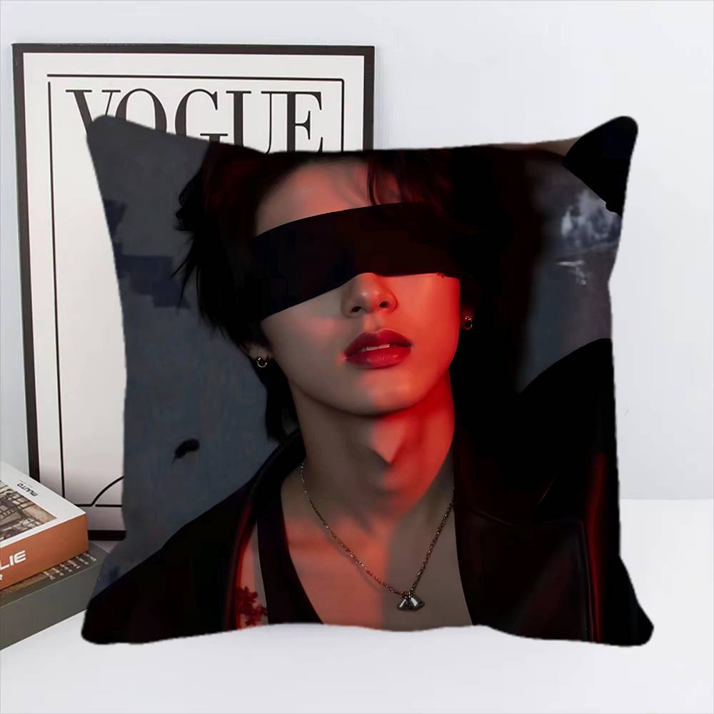 Junhui Wen Kpop Kissenbezug Quadratisches Kissen Schlafzimmer Sofa Freizeit Komfort Kissen Auto Heimdekoration