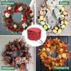 Xmas Wreath Storage Bag Nylon Waterproofing Tearproof Lightweight Portable Double Zippers Wreath Storage Container