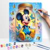 Disney Mickey Mouse Butterfly Jar Oil Paint Art Painting Kit Home Wall Decor Handmade Gift Creative Craft DIY Relaxing Artistic Hobby