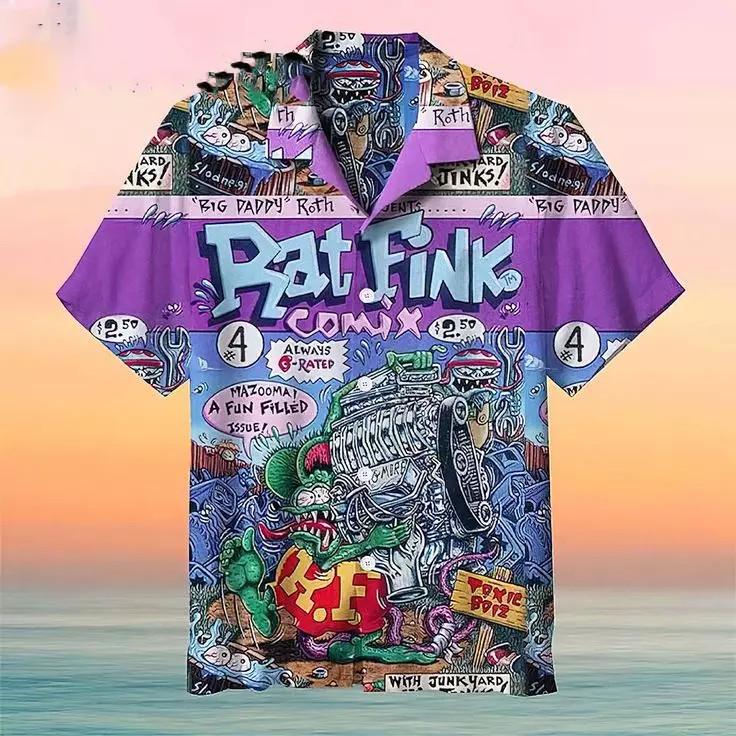 

Rat Fink Rattail Hot Rod Hawaiian Shirt Men Women DO2306 Unisex T-Shirt XXXXL