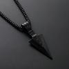 1pc Punk Style Arrow Shaped Pendant Necklace, Birthday Gift For Boyfriend, Suitable For Daily Wear