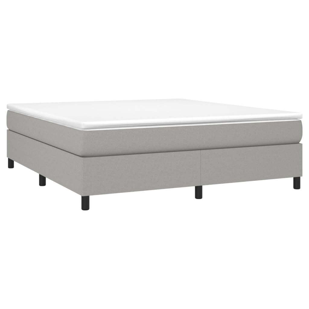 Vidaxl Letto Continentale Con Materasso, Grigio Chiaro, Tessuto 160X200 Cm