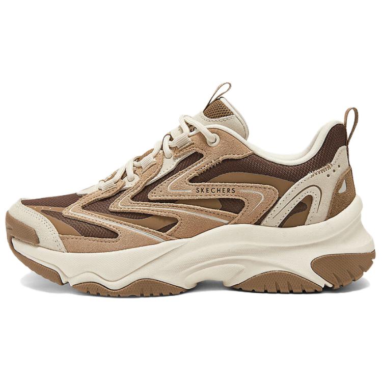 Skechers Street Moonlight Shoes Comfortable Casual Versatile Low-Top Dad Shoes Women sneaker Brown 177594-NTBR 35