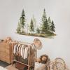 Watercolor Forest Bedroom Living Room Background Landscaping Decorative Wall Stickers Self-adhesive