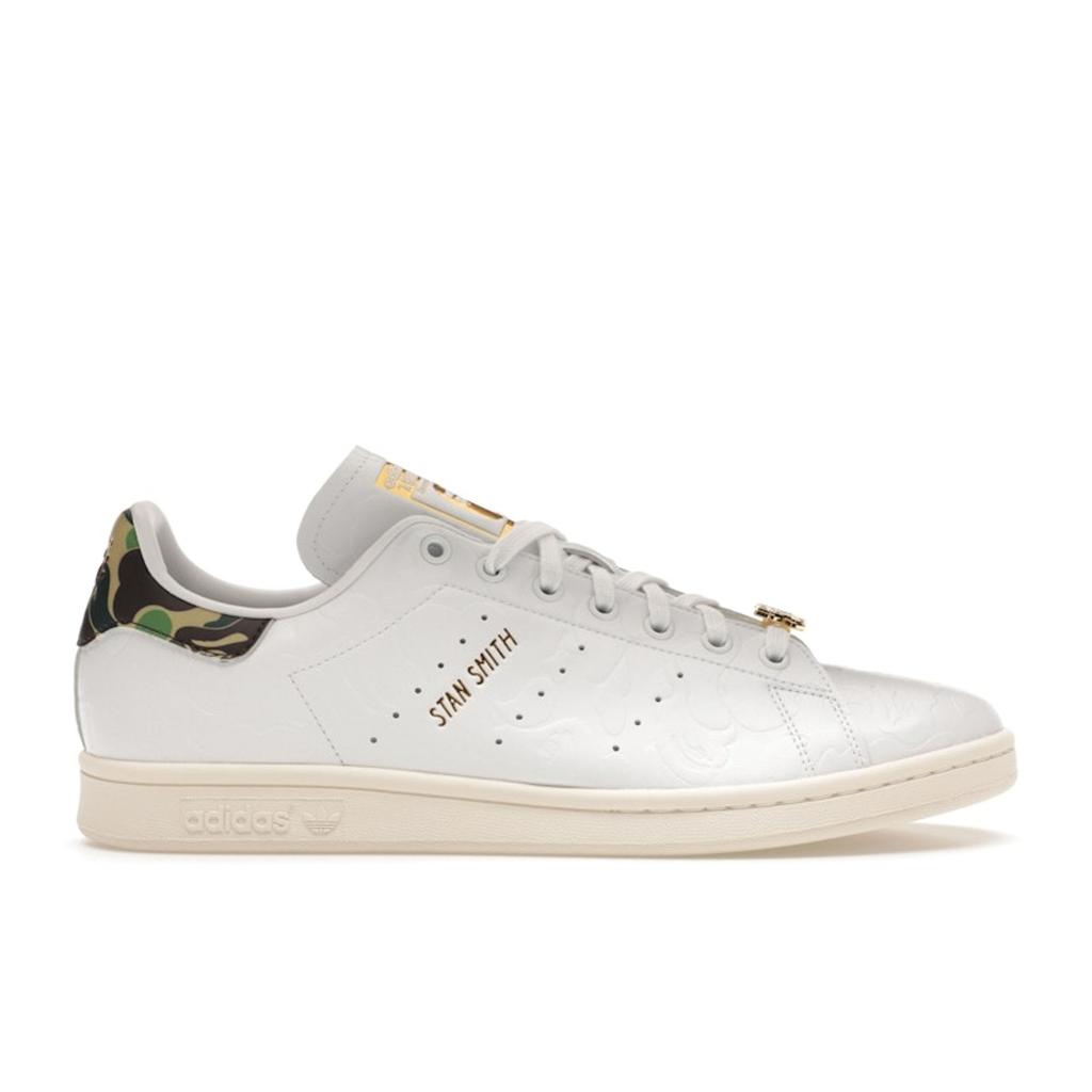 Adidas BAPE X Stan Smith 30th Anniversary Men Sneakers White Cloud-White Off-White IG1115