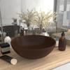 Day and Night - Day and Night Dark Brown Ceramic Round Bathroom Sink