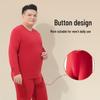 Men's Red Thermal Underwear Set - Cotton Modal Blend for Autumn/Winter
