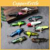 New Three-section Screw Propeller Surface Towing Hard Bait 11cm/24g Floating Lead Pencil Plastic Lure For Fishing Hl808