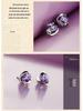 Purple Heart Diamond Stud Earrings – 925 Silver Needle, Fashion Sweet Style for Females and Students