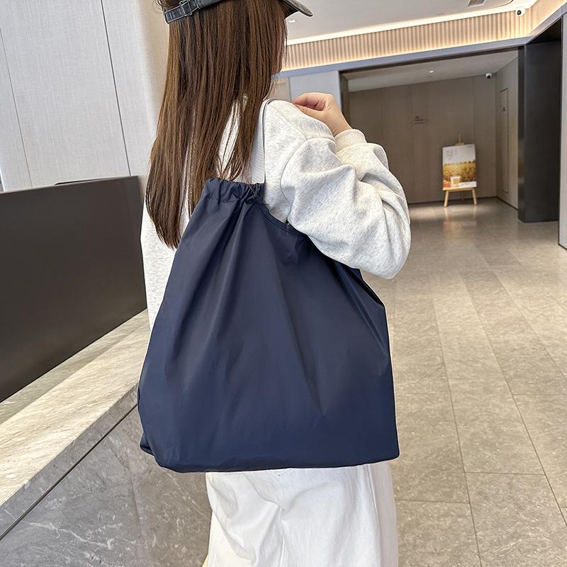 Eco-Friendly Large Capacity Drawstring Shopping Bag with Buckle