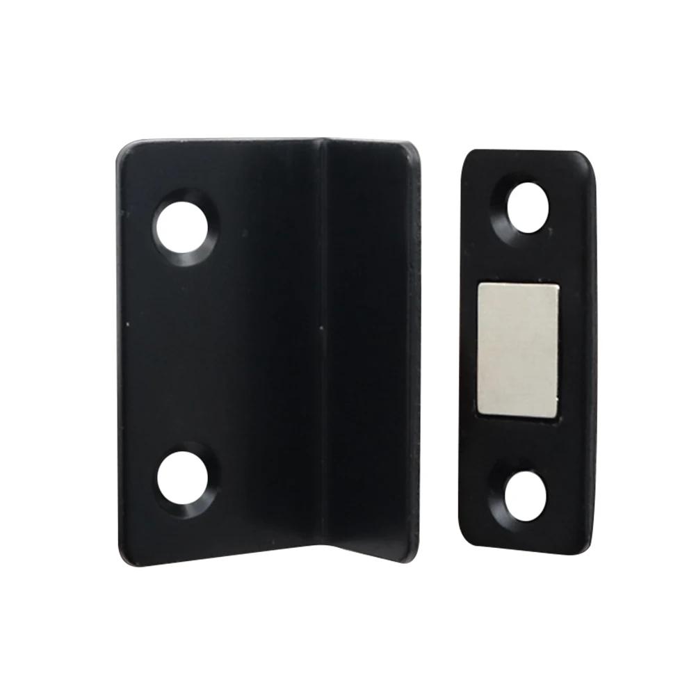 Strong Magnetic Cabinet Catches Punch Free Door Stopper Magnetic L-shaped Hidden Door Closer Home Improvement Furniture Hardware