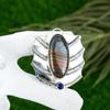 Pandantiv din Piatră Naturală Ochi de Tigru de Fier Argint Sterling 925 Bijuterii Indiene