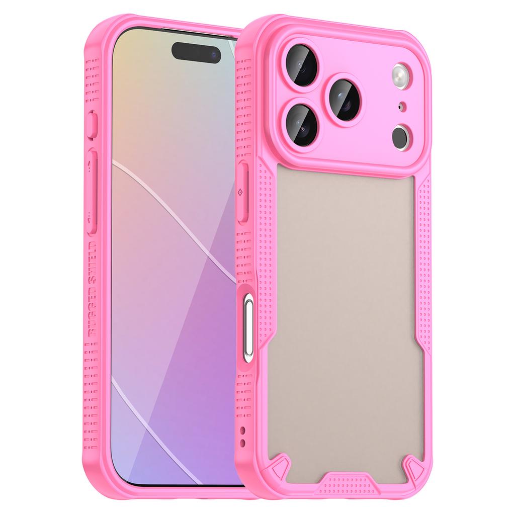 For iPhone 17 Pro Max Case PC + TPU Semi-Transparent Frosted Finish Protective Phone Cover