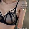 "Lace Bra Set for Women - Sexy Temptation, Red Zodiac Design, Plus Size, Gathered Fit"