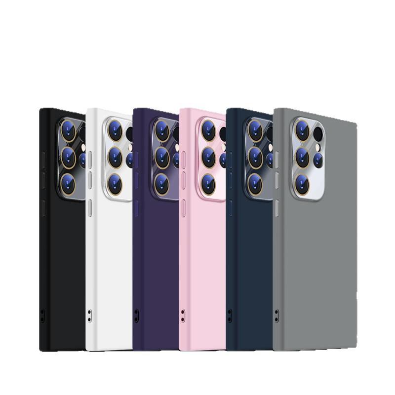 Suitable for Samsung S25 Ultra Skin Feeling Mobile Phone Case S24 Crystal Lens Film A16 Liquid S23 Silicone Soft Shell A55