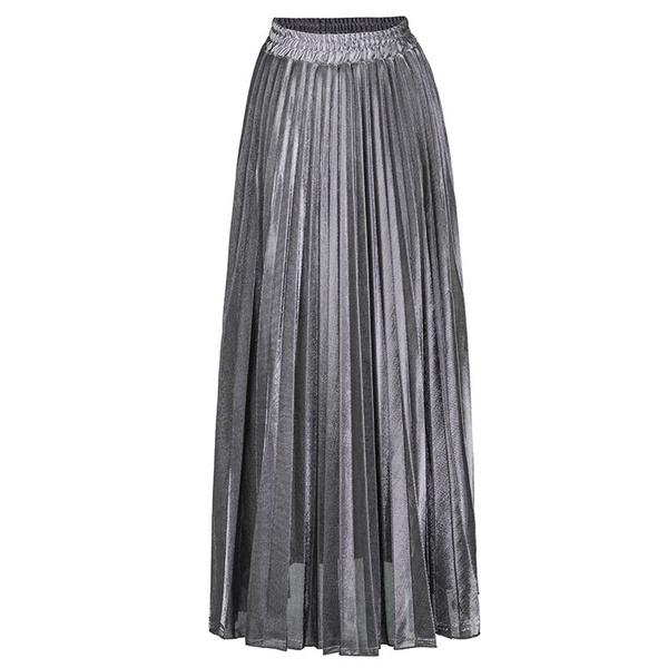 New Arrival moda damska elegancka, jednokolorowa, kontrolowana talia, długa sukienka o linii plisowana spódnica midi, balowa sukienka na imprezę, złota sukienka plażowa
