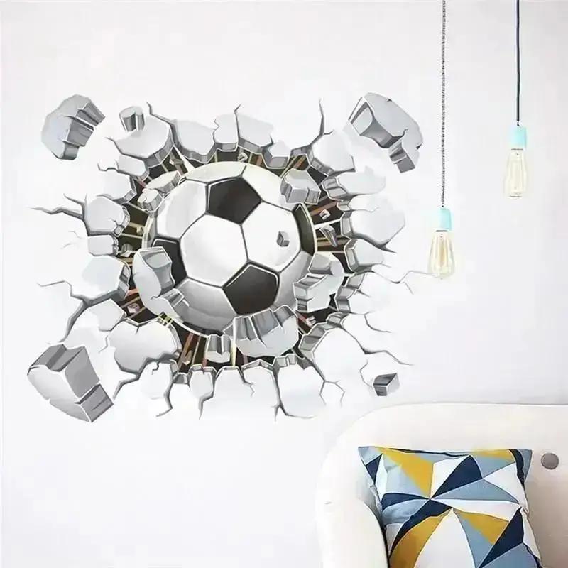 3D Wall Sports Basketball Wall Stickers Self Adhesive Room Decor Wall Sticker Children Bedroom Home Walls Background Decoration