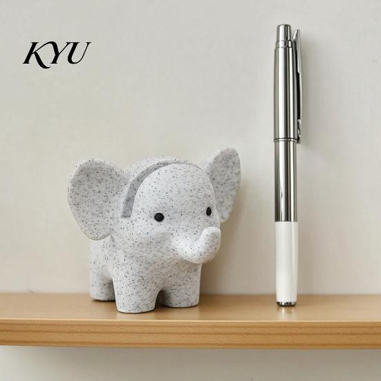 Decorative Marble Texture Stand 3D Printed Elephant Eyeglass Holder, Cute Sunglasses Display Stand, Creative Unique Home Decor Gift Glasses