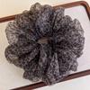 Fashion Retro Wrinkle Chiffon Scrunchies for Women Girls Sweet Temperament Fashion Exaggerated Hair Band Hair Accessories
