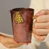 Handcrafted Vintage Copper Coffee Mug,200 ml Unique Art Texture Breakfast Cup,Friends and Colleagues' Gifts Tea Cup Tableware