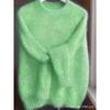 Weicher Ästhetischer Vintage Strickpullover Damen Frühling Herbst Locker Gemütlich Lässiger Leichter Dünner Pullover