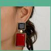 Minimalist Resin Earrings With Geometric Design For Women Fashion Summer