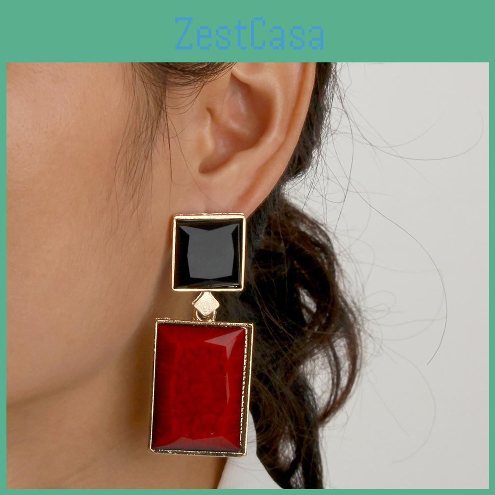 Minimalist Resin Earrings With Geometric Design For Women Fashion Summer