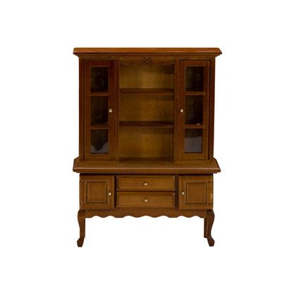 1/12 Miniatur Bücherregal Landschaft Zubehör Home Spiel Wohnzimmer Zubehör Spielzeug Puppenhaus Möbel Holz Bücherregal Dekor Nussbaum